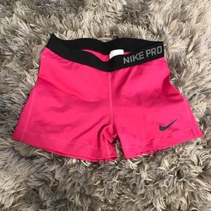 Pink Nike Pro Shorts